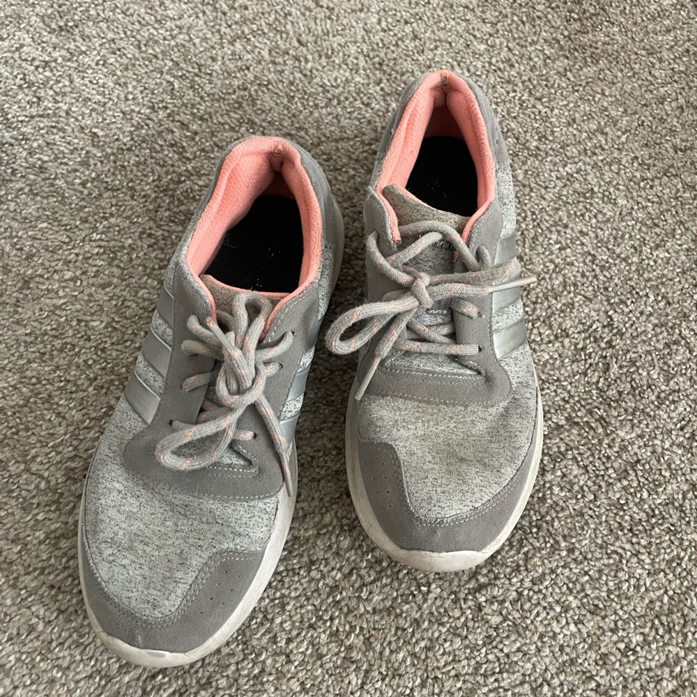 Gray and pink sneakers!